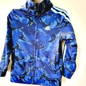 Adidas Boys Action Blue Camouflage Track Suit Matching Set Blue, 5